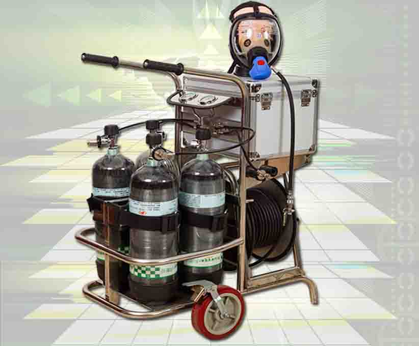 移動(dòng)式長管呼吸器推車式長管呼吸器呼吸器2瓶4瓶長管移動(dòng)供氣源