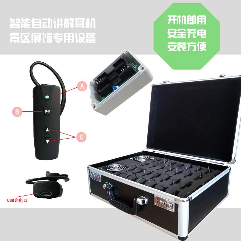 供應展廳分區(qū)講解系統(tǒng) 多通道廣播講解器 電子導游機 同聲傳譯